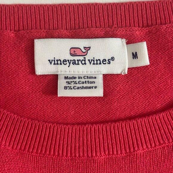 Vineyard Vines Cashmere Blend Color Block Whale Sweater Size M - Picture 4 of 11